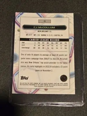 2023-24 Topps Chrome Cosmic #79 CJ McCollum - Basketball Card Single