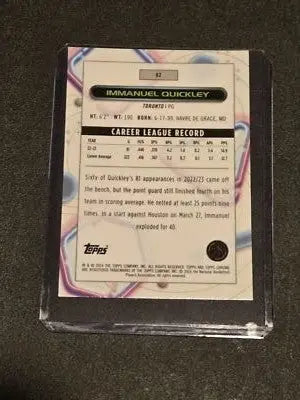 2023-24 Topps Chrome Cosmic #82 Immanuel Quickley - Basketball Card Single