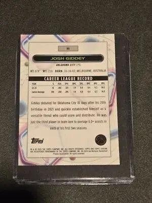2023-24 Topps Chrome Cosmic #89 Josh Giddey - Basketball Card Single