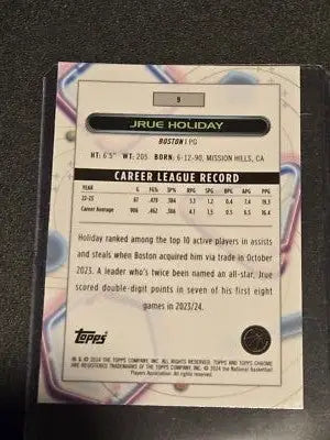 2023-24 Topps Chrome Cosmic #9 Jrue Holiday - Basketball Card Single