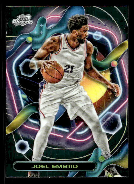 2023-24 Topps Chrome Cosmic #95 Joel Embiid - Basketball Card Single