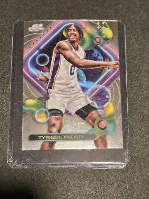 2023-24 Topps Chrome Cosmic #96 Tyrese Maxey - Basketball Card Single