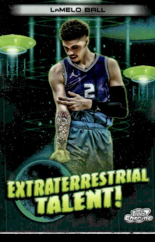 2023-24 Topps Chrome Cosmic #ET-10 LaMelo Ball Extraterrestrial Talent Hornets - Basketball Card Single