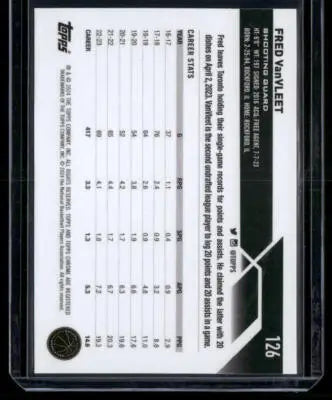 2023-24 Topps Chrome Fred VanVleet #126 Prism Refractor Basketball - Basketball Card Single