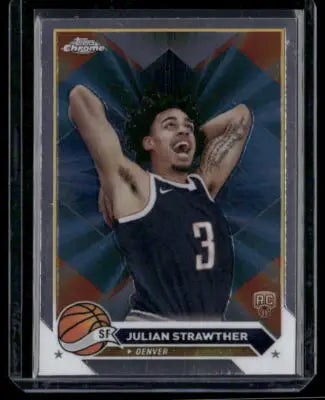 2023-24 Topps Chrome Julian Strawther #134 RC Basketball - Basketball Card Single