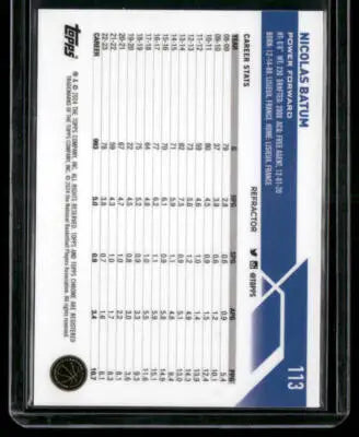 2023-24 Topps Chrome Nicolas Batum #113 Refactor Basketball - Basketball Card Single