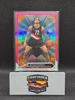 2023-24 Topps Chrome - Rayan Rupert #155 Pink Refractor (RC) - Basketball Card Single