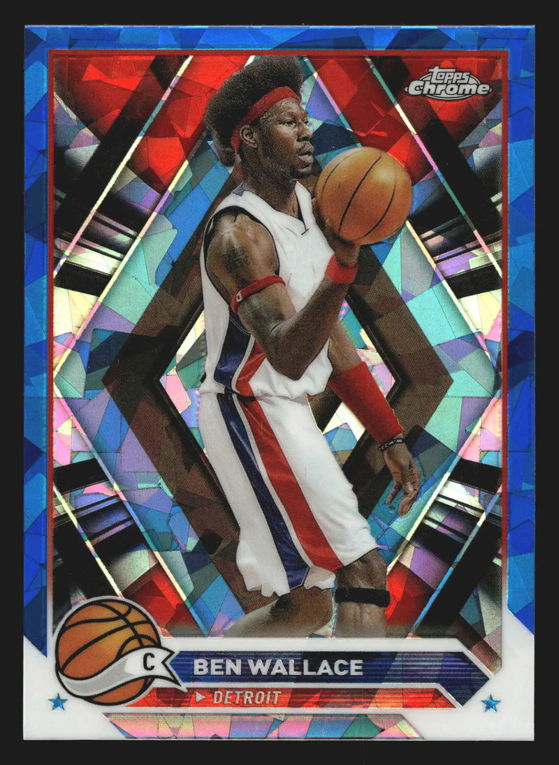 2023-24 Topps Chrome Sapphire Ben Wallace #195 Detroit Pistons HOF