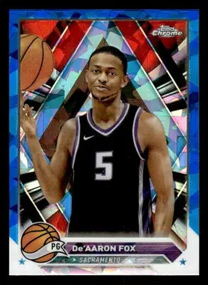 2023-24 Topps Chrome Sapphire Edition #117 De’Aaron Fox - Basketball Card Single
