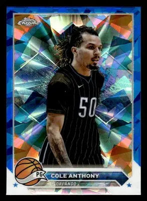 2023-24 Topps Chrome Sapphire Edition #62 Cole Anthony Base Orlando Magic - Basketball Card Single
