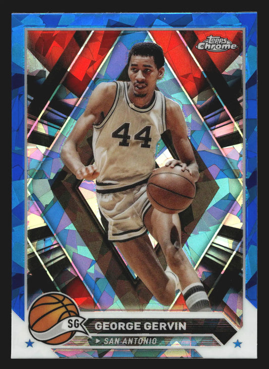 2023-24 Topps Chrome Sapphire George Gervin #75 San Antonio Spurs HOF - Basketball Card Single