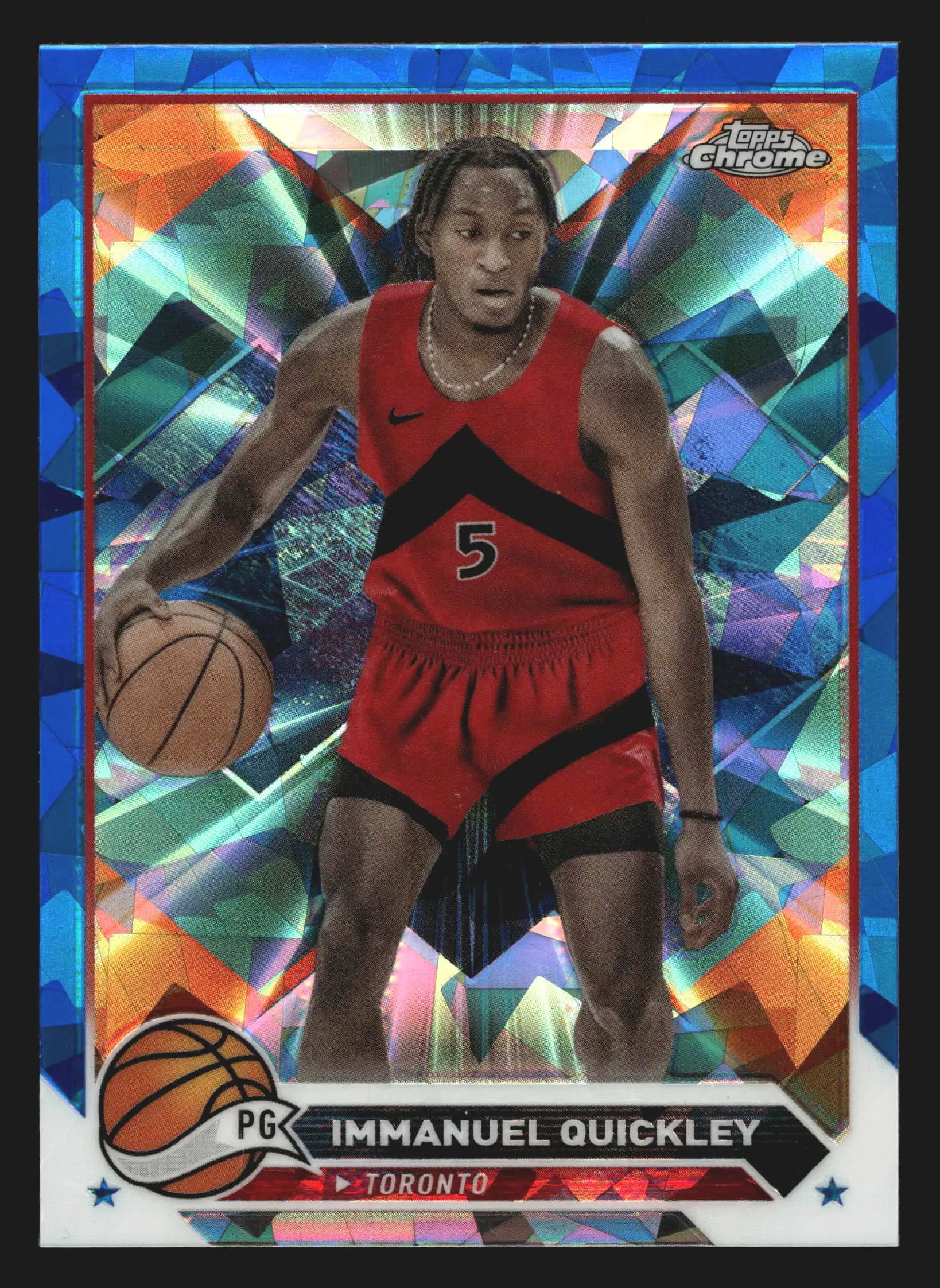 2023-24 Topps Chrome Sapphire Immanuel Quickley #131 Toronto Raptors - Basketball Card Single