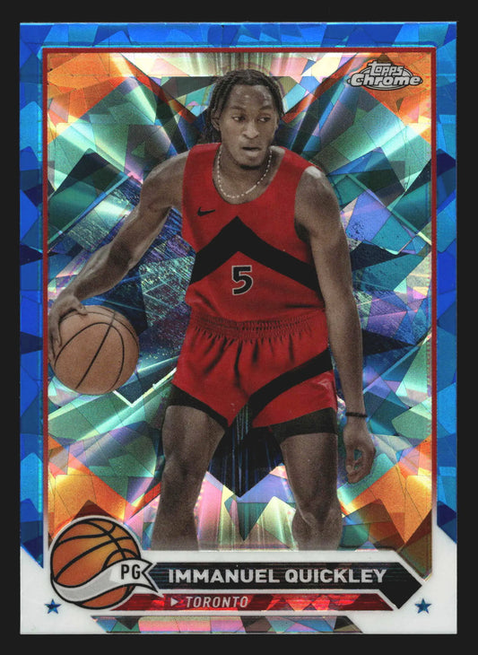 2023-24 Topps Chrome Sapphire Immanuel Quickley #131 Toronto Raptors - Basketball Card Single