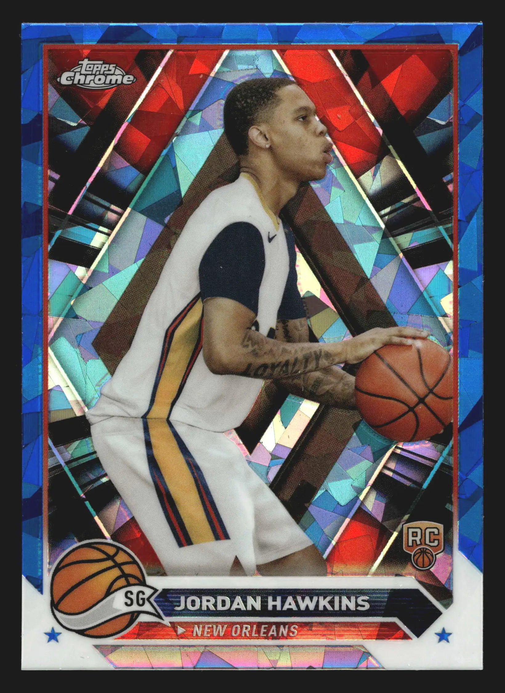 2023-24 Topps Chrome Sapphire Jordan Hawkins #63 Pelicans RC