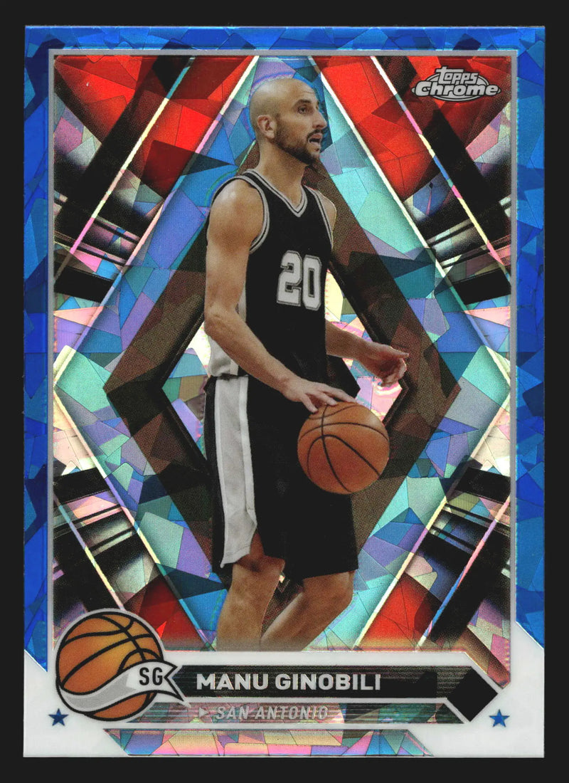 2023-24 Topps Chrome Sapphire Manu Ginobili #162 San Antonio Spurs HOF - Basketball Card Single
