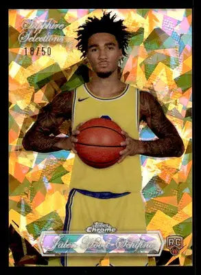 2023-24 Topps Chrome Sapphire #SS-9 Jalen Hood-Schifino Selections - Gold #/50 - Basketball Card Single