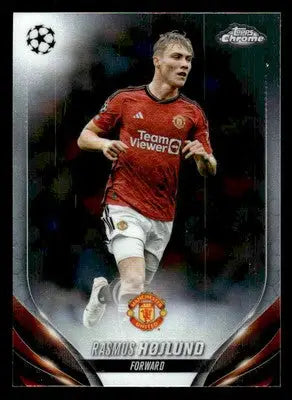 2023-24 Topps Chrome UEFA Club Competitions #131 Rasmus Højlund - Soccer Card Single