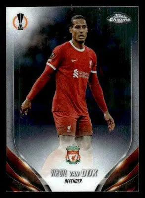 2023-24 Topps Chrome UEFA Club Competitions #132 Virgil van Dijk - Soccer Card Single