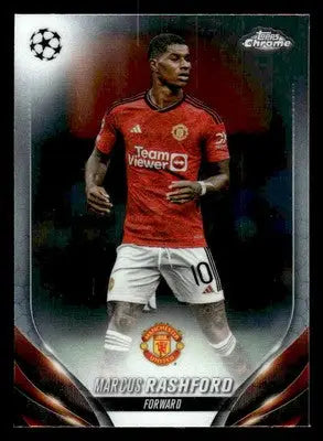 2023-24 Topps Chrome UEFA Club Competitions #16 Marcus Rashford - Soccer Card Single