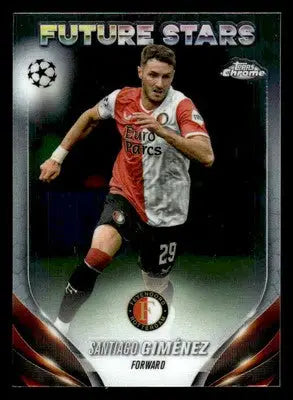2023-24 Topps Chrome UEFA Club Competitions #195 Santiago Giménez - Soccer Card Single