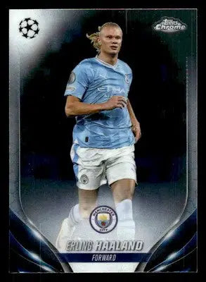 2023-24 Topps Chrome UEFA Club Competitions #39 Erling Haaland - Soccer Card Single