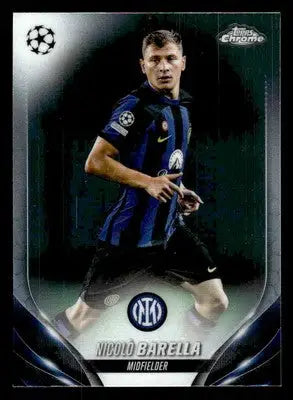 2023-24 Topps Chrome UEFA Club Competitions #51 Nicolò Barella - Soccer Card Single