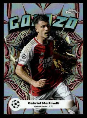 2023-24 Topps Chrome UEFA Club Competitions #GL-11 Gabriel Martinelli Golazo - Soccer Card Single