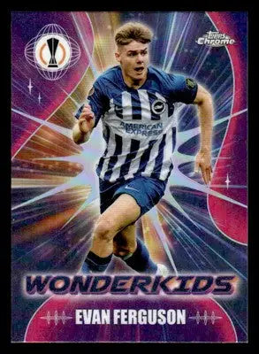 2023-24 Topps Chrome UEFA Club Competitions #WK-4 Evan Ferguson Wonderkids - Soccer Card Single