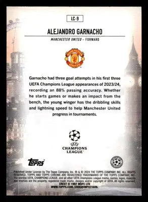 2023-24 Topps Chrome UEFA Club Comps #LC-9 Alejandro Garnacho London Calling - Soccer Card Single