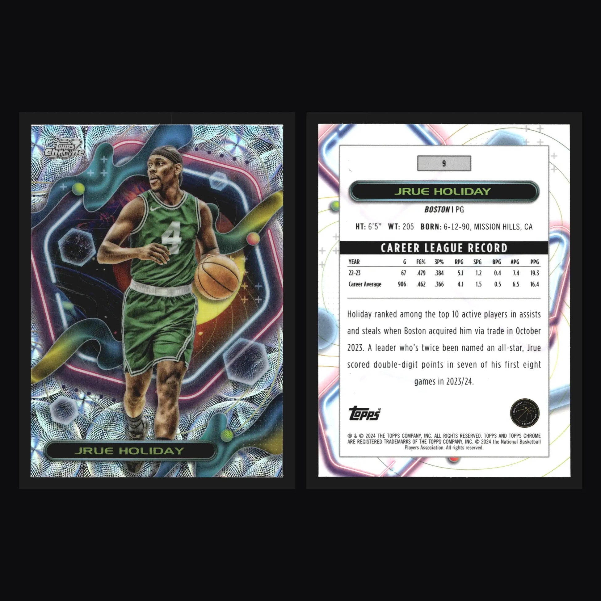 2023-24 Topps Cosmic Chrome #9 Jrue Holiday Boston Celtics - Basketball Card Single