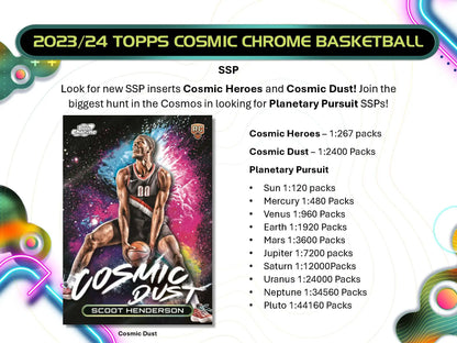 2023-24 Topps Cosmic Chrome Basketball Hobby Box - Sports Cards - Basketball Sealed