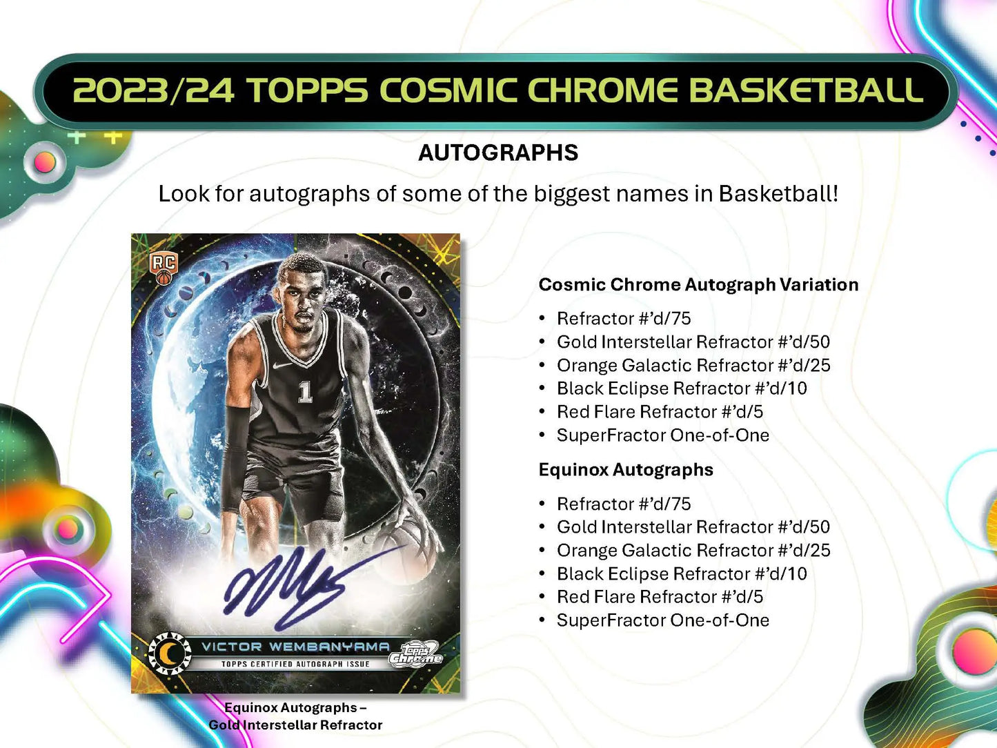 2023-24 Topps Cosmic Chrome Basketball Hobby Box - Sports Cards - Basketball Sealed