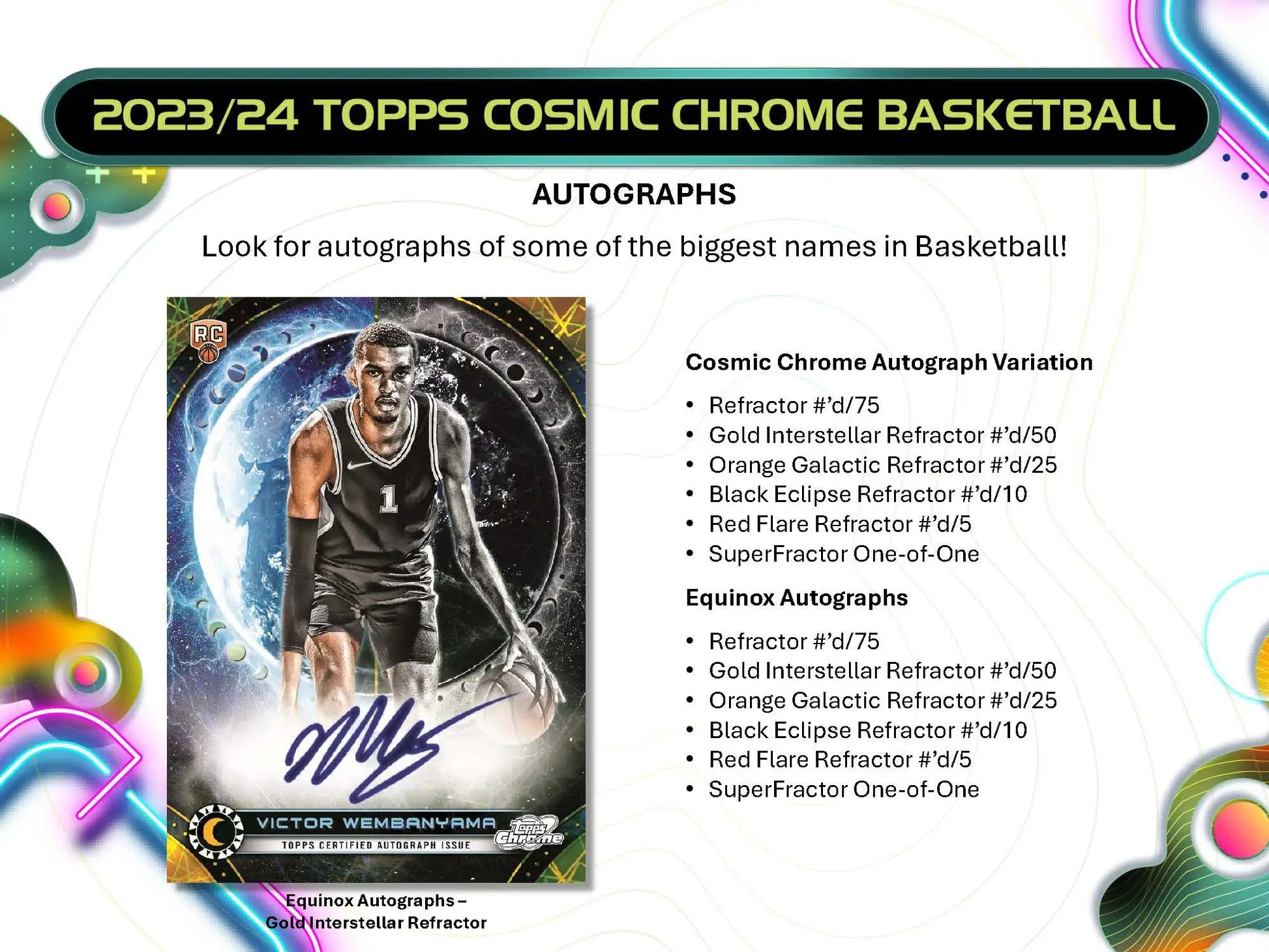 2023-24 Topps Cosmic Chrome Basketball Hobby Box - Sports Cards - Basketball Sealed