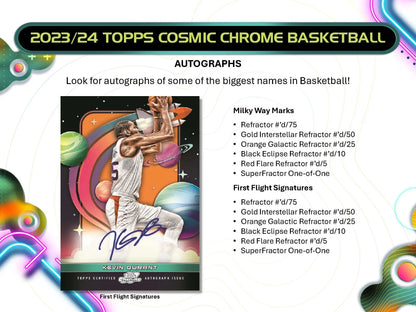 2023-24 Topps Cosmic Chrome Basketball Hobby Box - Sports Cards - Basketball Sealed