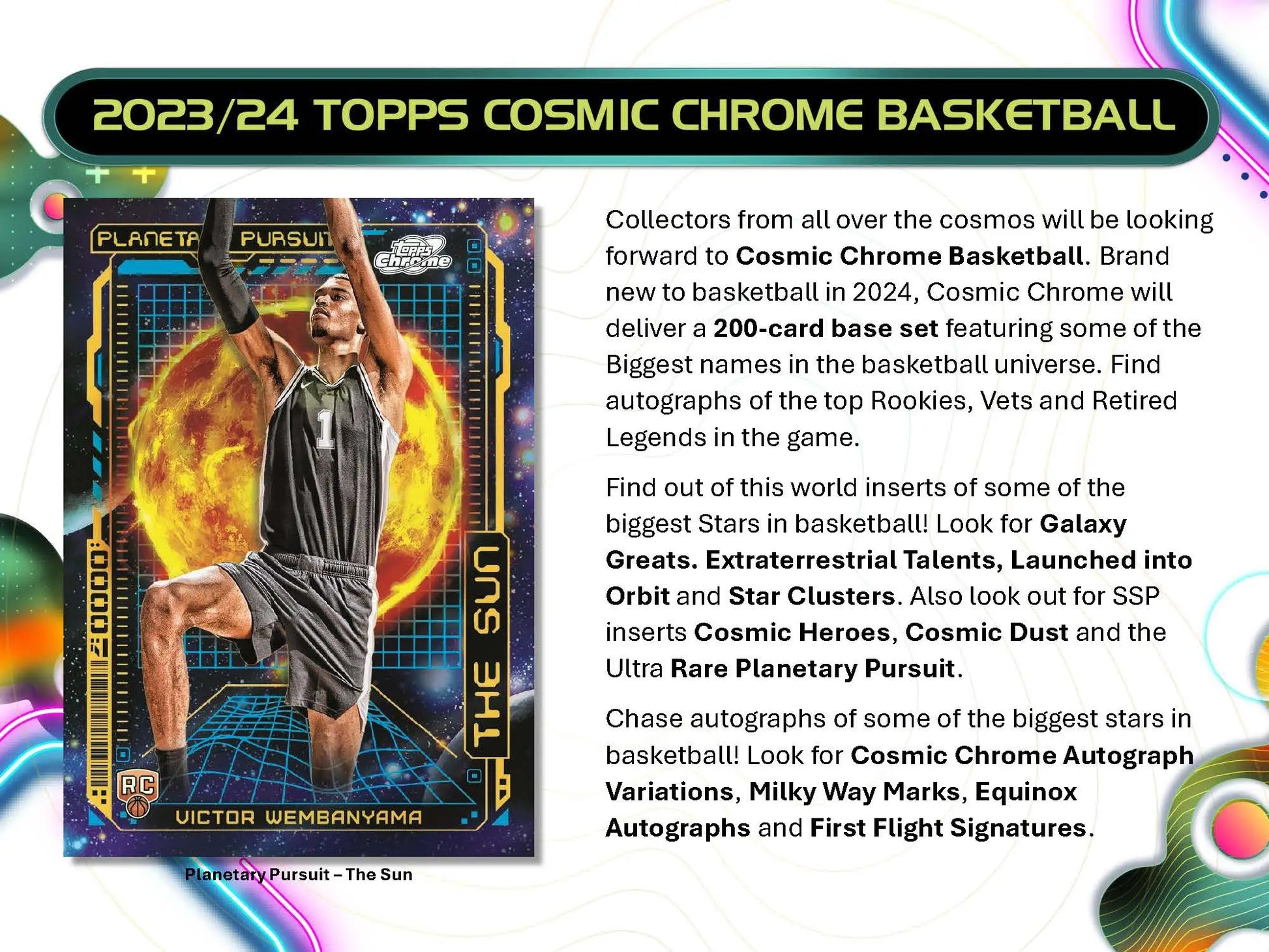 2023-24 Topps Cosmic Chrome Basketball Hobby Box - Sports Cards - Basketball Sealed