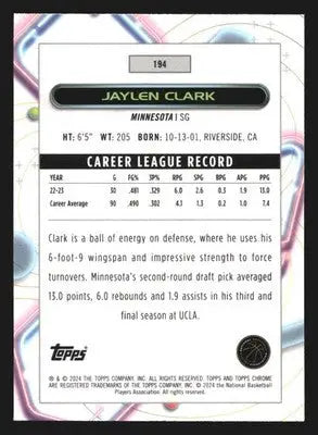 2023-24 Topps Cosmic Chrome Jaylen Clark #194 RC Timberwolves - Basketball Card Single