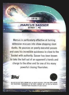 2023-24 Topps Cosmic Chrome Launched Into Orbit Marcus Sasser #LIO-10 RC - Basketball Card Single