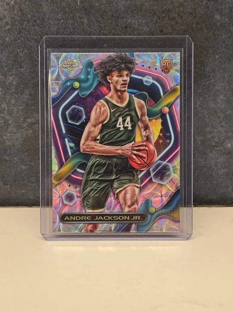 2023-24 Topps Cosmic Chrome Nucleus Refractor #183 Andre Jackson Jr. Rookie RC - Basketball Card Single