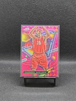 2023-24 Topps Cosmic Chrome - Rasheed Wallace #42 Pink Galaxy Refractor - Basketball Card Single