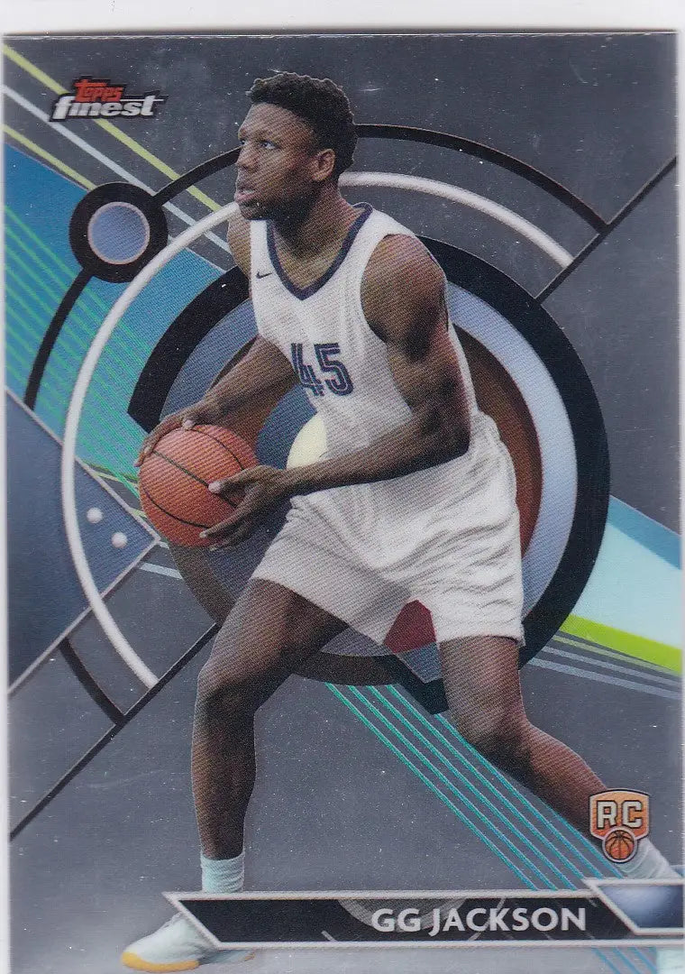 GG Jackson basketball card featuring Topps Finest Memphis Grizzlies RC collectible