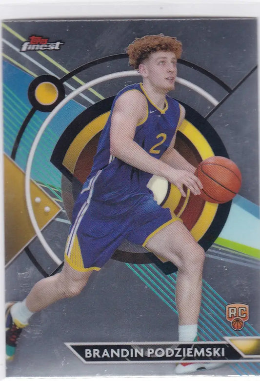 Brandin Podziemski RC San Francisco basketball card from 2023-24 Topps Finest collection