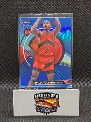 2023-24 Topps Finest - Common Immanuel Quickley #31 Blue Refractor /150 - Basketball Card Single