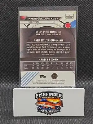 2023-24 Topps Finest - Common Immanuel Quickley #31 Blue Refractor /150 - Basketball Card Single