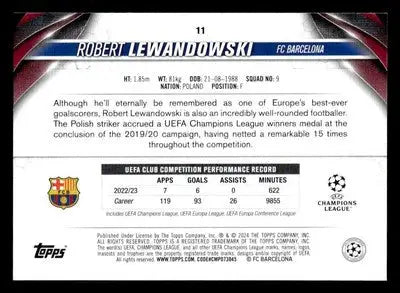 2023-24 Topps Jade Edition UEFA Club Competitions #11 Robert Lewandowski - Other