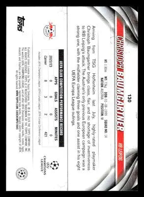 2023-24 Topps Jade Edition UEFA Club Competitions #130 Christoph Baumgartner - Other