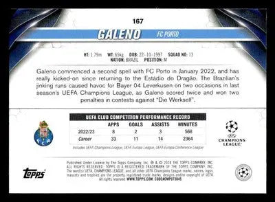 2023-24 Topps Jade Edition UEFA Club Competitions #167 Galeno - Other