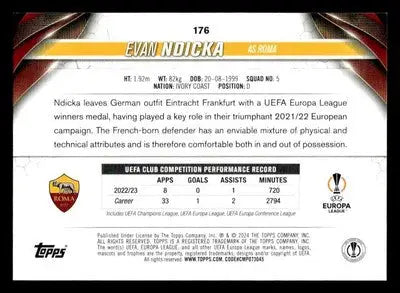 2023-24 Topps Jade Edition UEFA Club Competitions #176 Evan Ndicka - Other