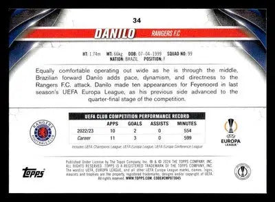 2023-24 Topps Jade Edition UEFA Club Competitions #34 Danilo - Other