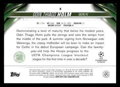 2023-24 Topps Jade Edition UEFA Club Competitions #8 Odin Thiago Holm - Other
