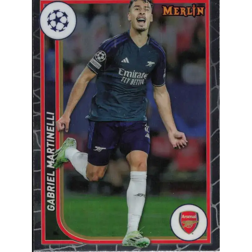 2023-24 Topps Merlin UEFA #10 Gabriel Martinelli EX Excellent Arsenal FC Soccer Card - Soccer Card Single